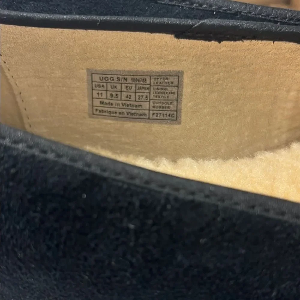 UGG Women's Black Suede Flats with Bow